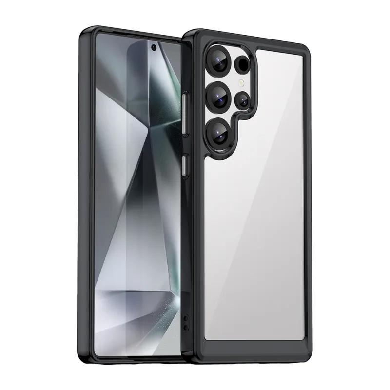 Puzdro Outer Space s gélovým rámom pre Samsung Galaxy S25 Ultra – čierne