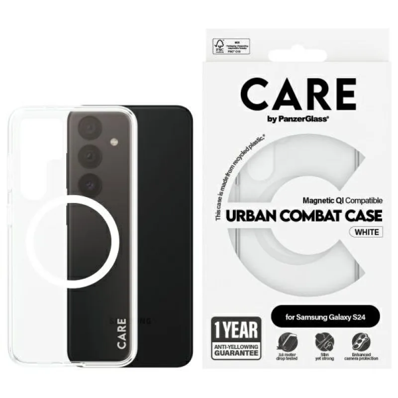 CARE by PanzerGlass Flagship QI Case pre Samsung Galaxy S24 – priehľadné