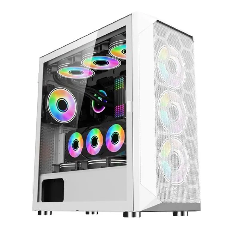 1stCOOL MiddleTower Wind Storm White, E-ATX, USB3.0 + set 4x ARGB fan ML…