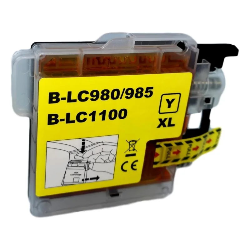 Kompatibilná náplň Brother LC980Y/LC985Y/LC1100Y - 12ml Yellow