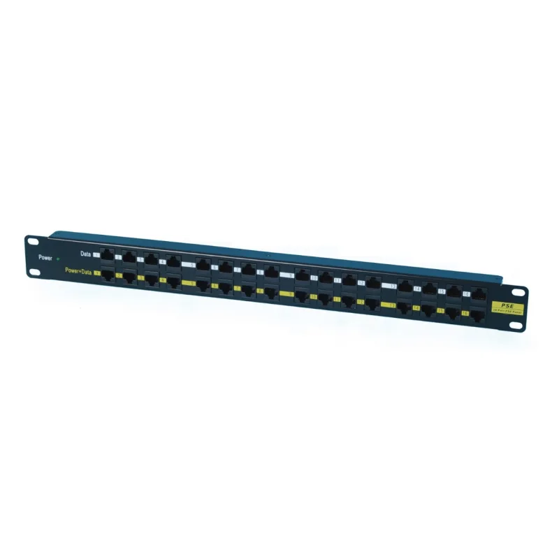 OXnet 19" patch panel 16port POE, bez zdroja, čierny