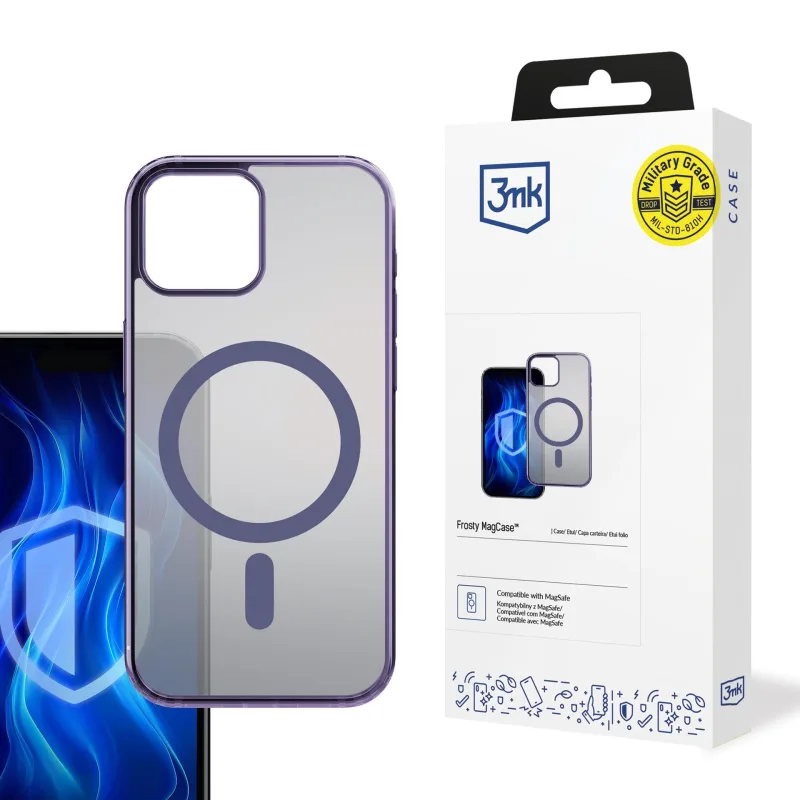 3mk ochranný kryt Frosty MagCase Purple pro Apple iPhone 13 5903108596442