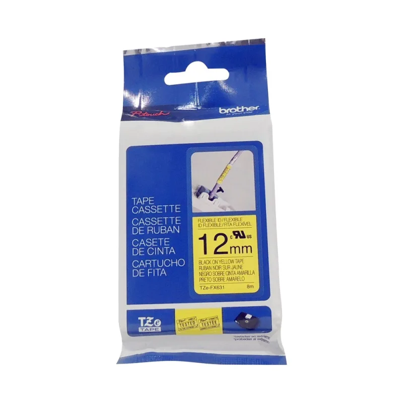 TZE-FX631, žltá / čierna, 12mm TZEFX631
