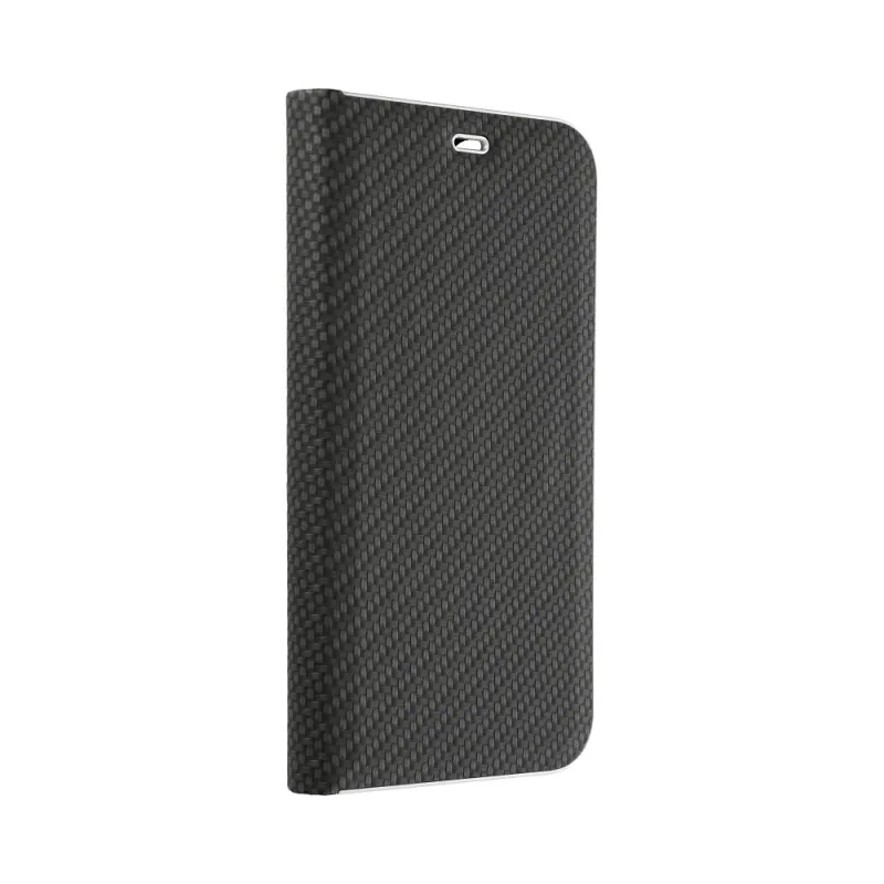 Puzdro LUNA BOOK CARBON na SAMSUNG S24 black