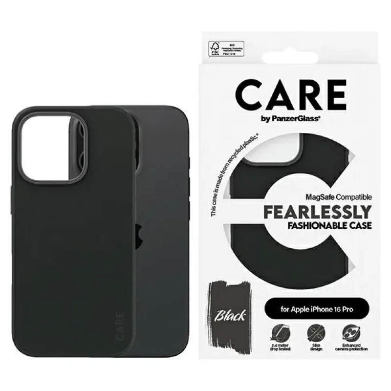 CARE by PanzerGlass Fashion Case iPhone 16 Pro 6,3" čierna/čierna MagSafe 1378