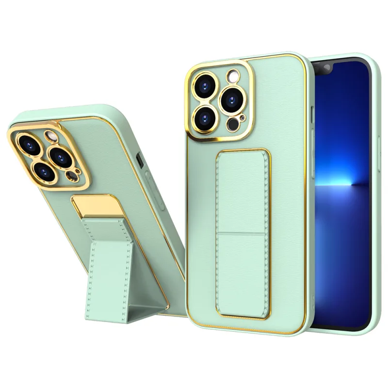 Nové puzdro Kickstand Case pre iPhone 12 Pro so stojanom zelené
