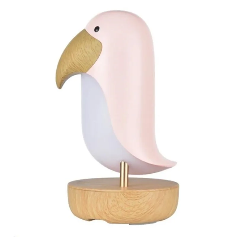 Rabbit & Friends Lampička ptáček s reproduktorem | růžová 14118/RUZ