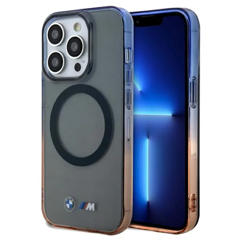 Puzdro BMW Gradient Bumper MagSafe pre iPhone 15 Pro Max - šedé