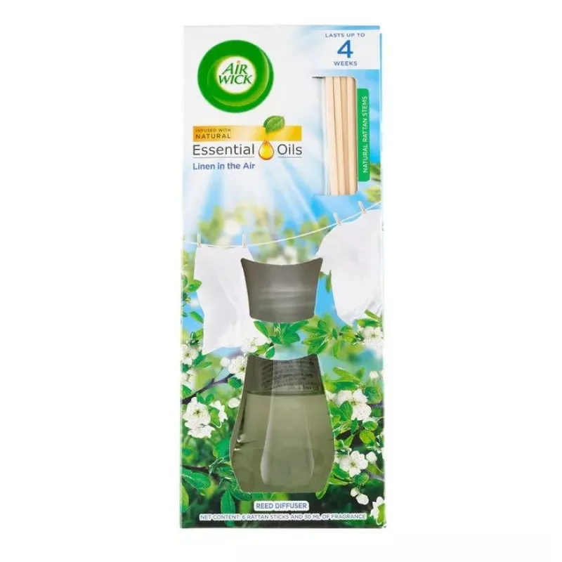 Air Wick Essential Oils Vonné tyčinky prádlo vo vánku 30 ml