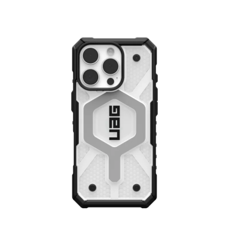 UAG Pathfinder Clear Magsafe Case pre iPhone 16 Pro – biely