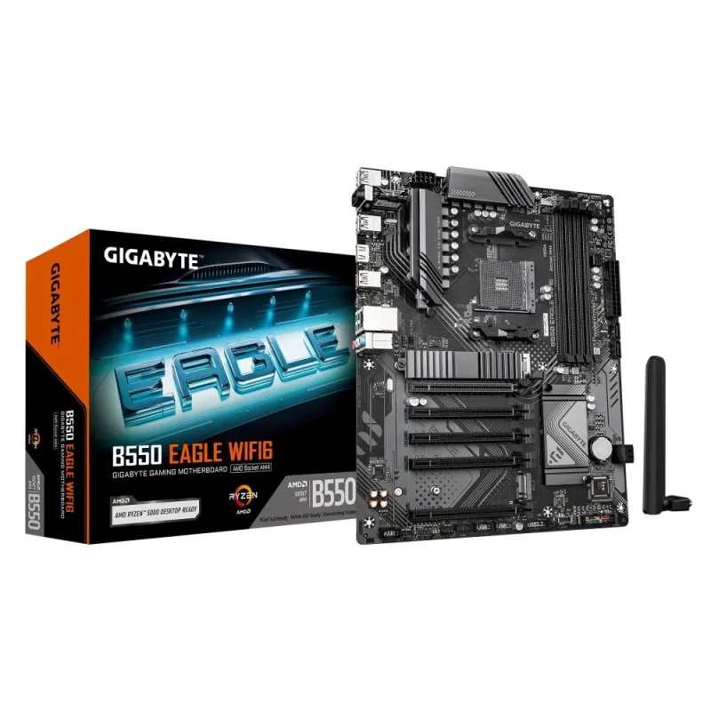 GIGABYTE MB Sc AM4 B550 EAGLE WIFI6, AMD B550, 4xDDR4, 1xHDMI, WiFi…