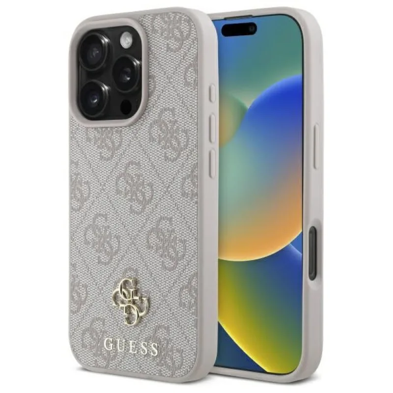 Puzdro Guess Small Classic MagSafe iPhone 16 Pro – ružové
