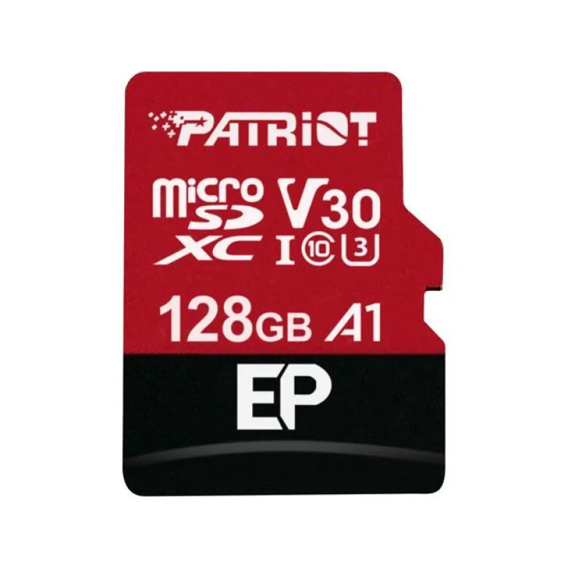 Patriot V30 A1/ micro SDXC/ 128GB/ UHS-I U3 / Class 10/ + Adaptér…