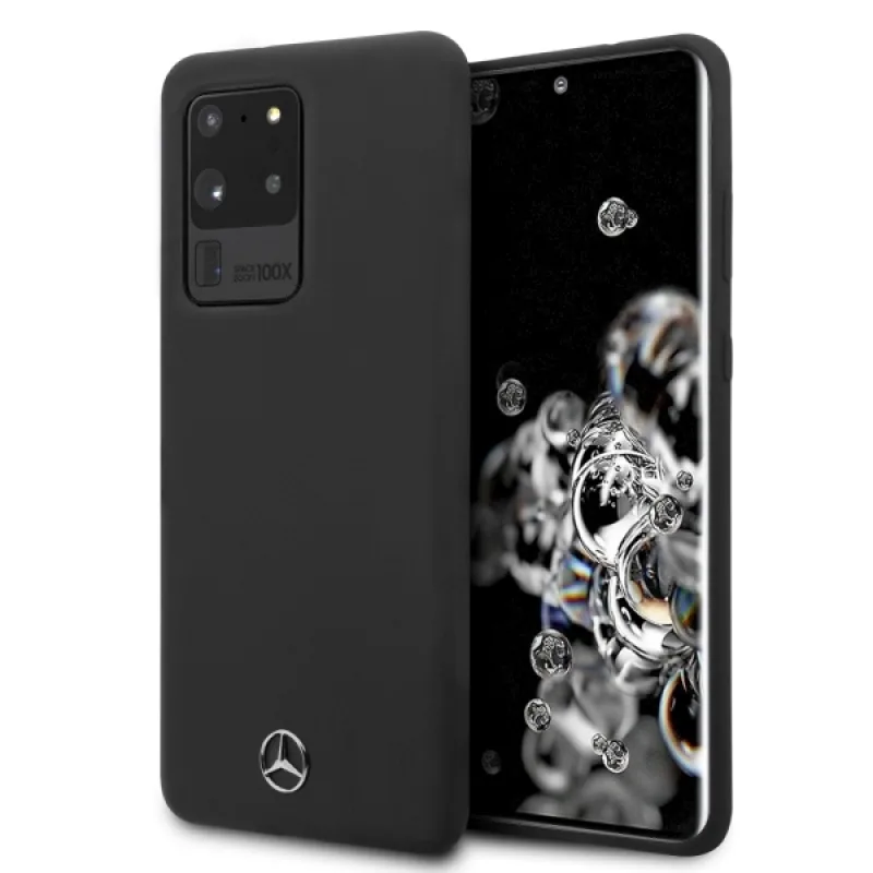 Pevné puzdro Mercedes MEHCS69SILSB S20 Ultra G988 black/black Silicone Line