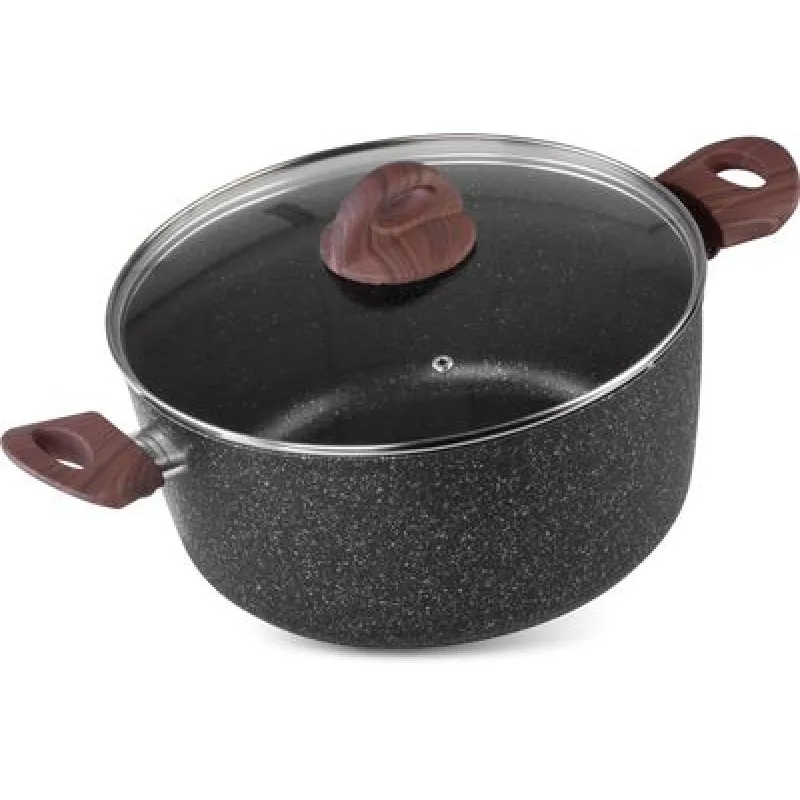 Hrniec MagicHome Black Marble Line, 24 cm, 4000 ml, s pokrievkou