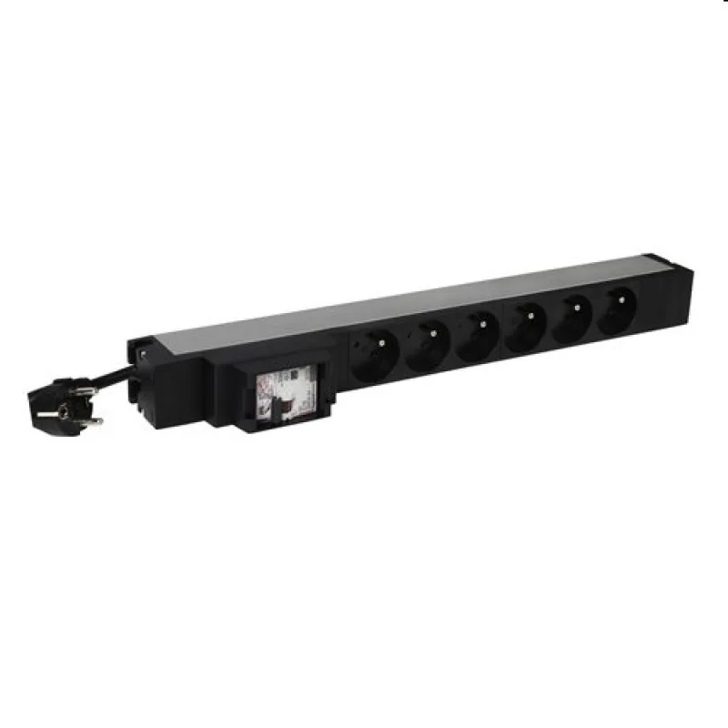 Legrand napájecí blok PDU do racku 6x 230V s proudovou ochranou 1U
