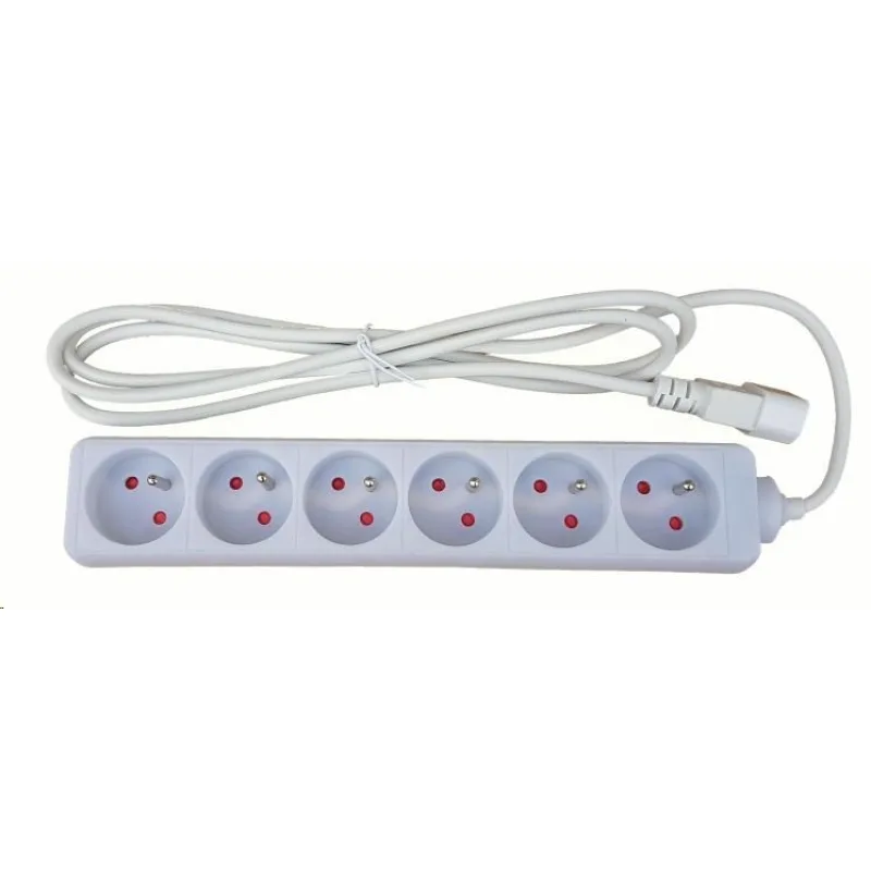 Prodlužovací přívod 6x230V pro UPS (IEC320-C14), 2m ZASUVKA6B-C14