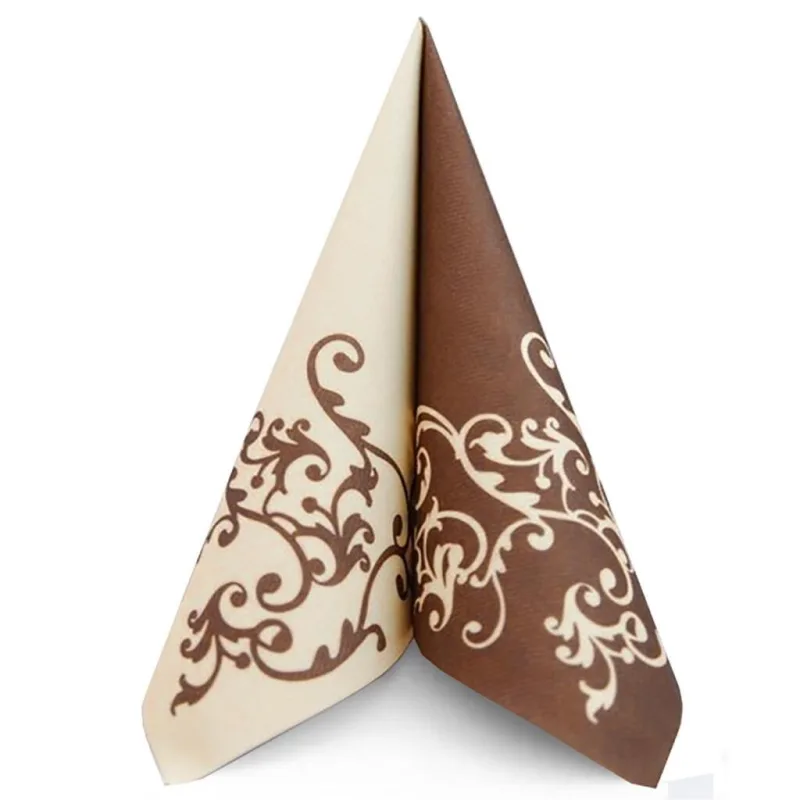 MANK 88324 obrúsky Airlaid Dinner 40x40cm Pomp krémová mocca 50ks