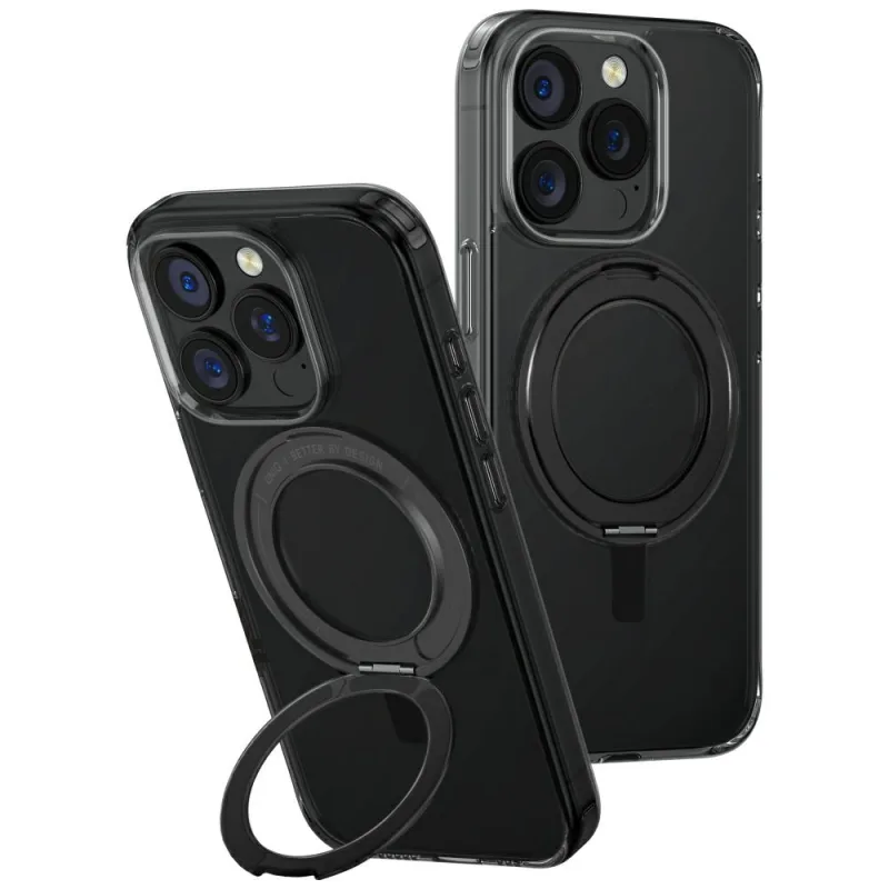 Puzdro Uniq Swivix 360 Rotating Kickstand Case pre iPhone 16 Pro – čierne