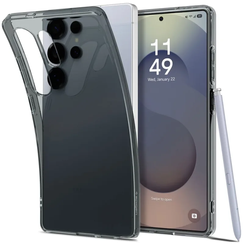 Puzdro Spigen z tekutých kryštálov pre Samsung Galaxy S25 Ultra – polopriehľadné