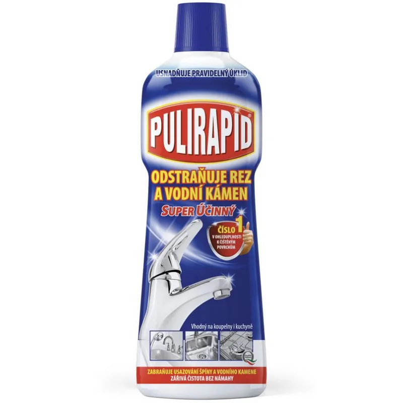 Pulirapid 750ml na hrdzu a vodný kameň