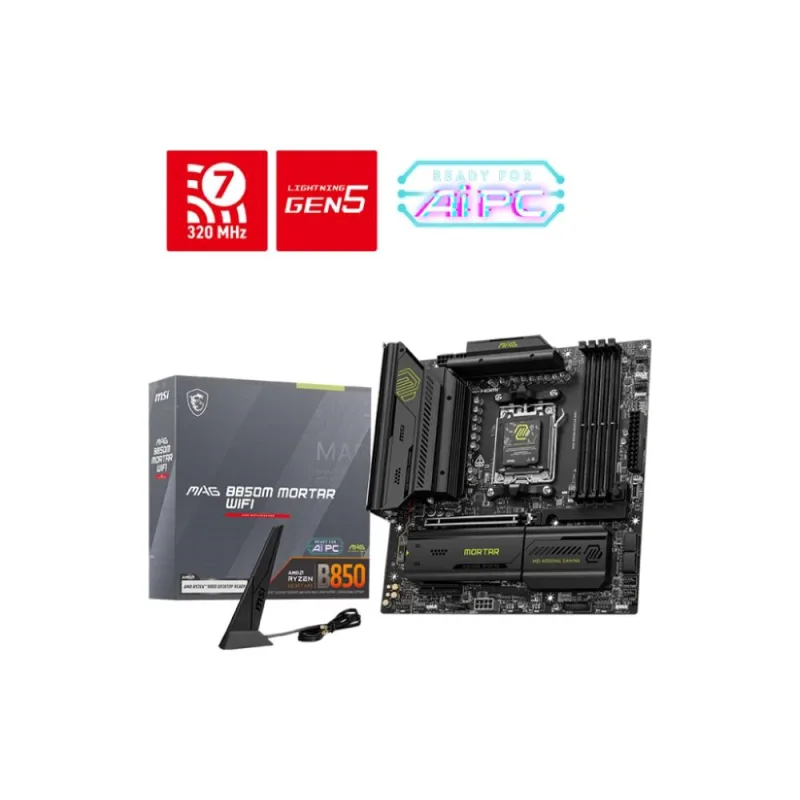 MSI MB Sc AM5 MAG B850M MORTAR WIFI, AMD B850, 4xDDR5, 1xHDMI, WiFi, …