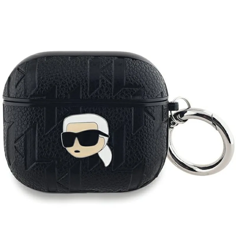 Karl Lagerfeld Monogram Karl Head puzdro pre AirPods 3 - čierne