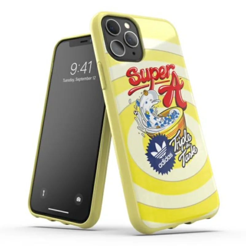 Tvarované puzdro Adidas BODEGA iPhone 11 Pro žlté/żółty 36343