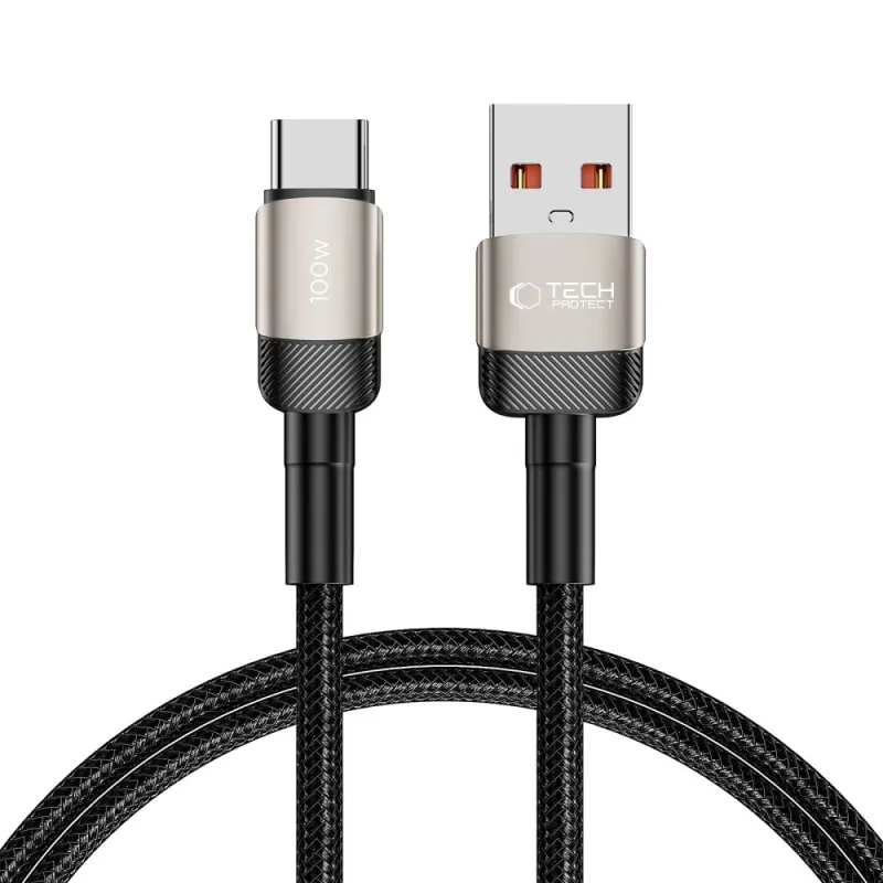 Kábel Tech-Protect UltraBoost Evo USB-C / USB-A 100W 5A 1m - titánový