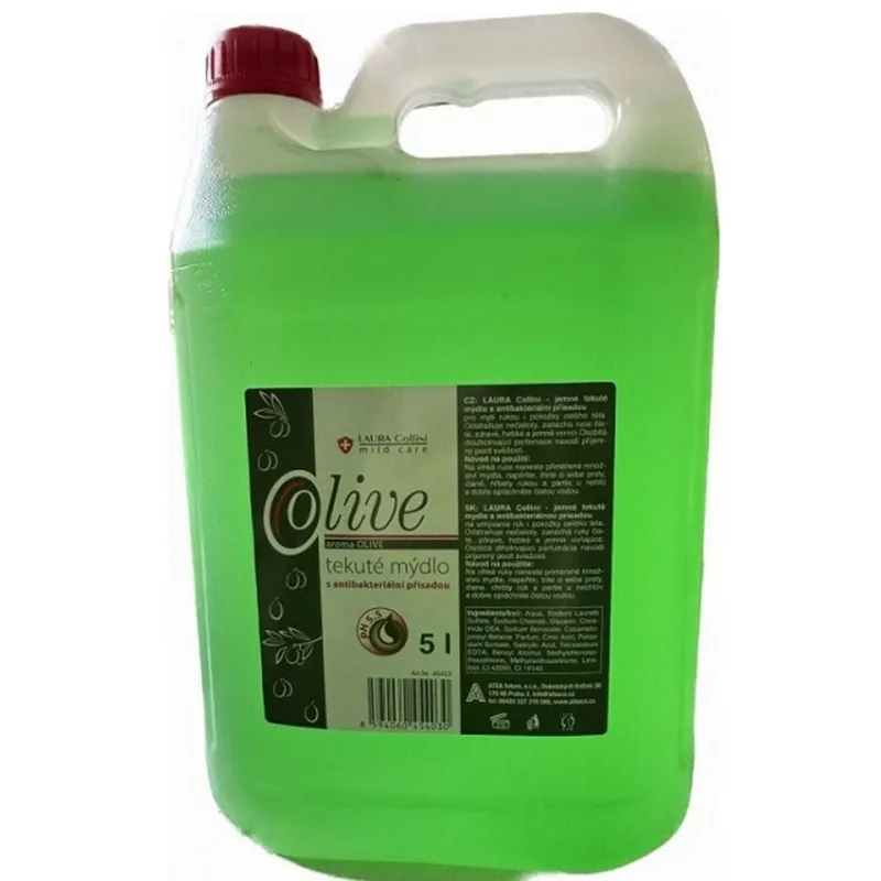 Laura Collini Olive, tekuté mydlo s atimiktobiálnou prísadou 5L