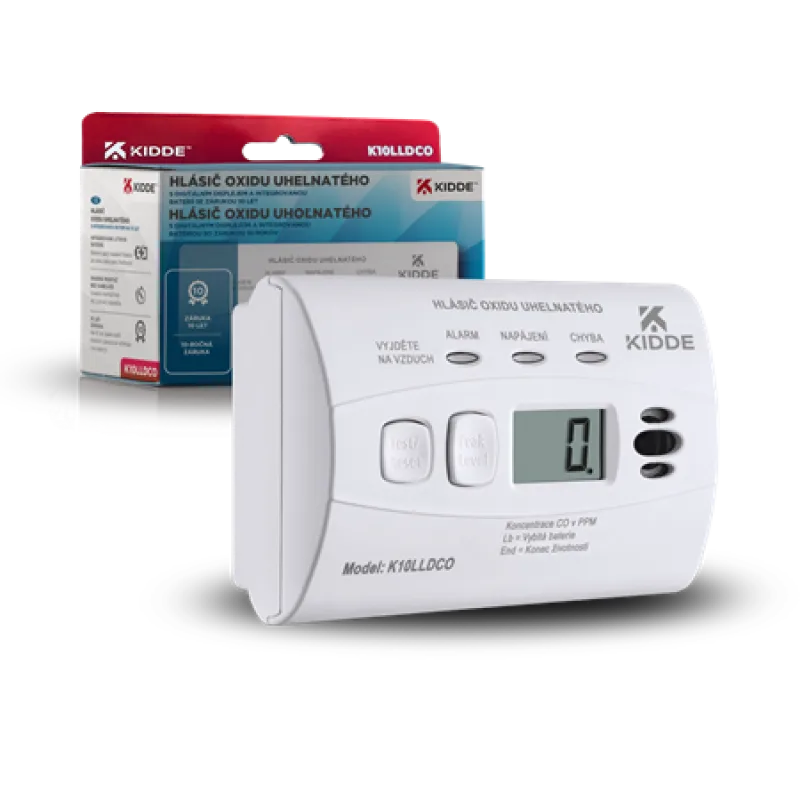 Kidde K10LLDCO detektor CO, odolný proti vlhkosti KIDDE-K10LLDCO