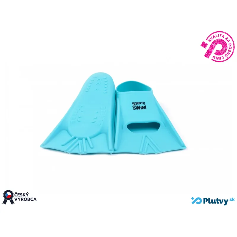 Detské plavecké plutvy + BornToSwim silikónové, rôzne farby tyrkysová, 30/32