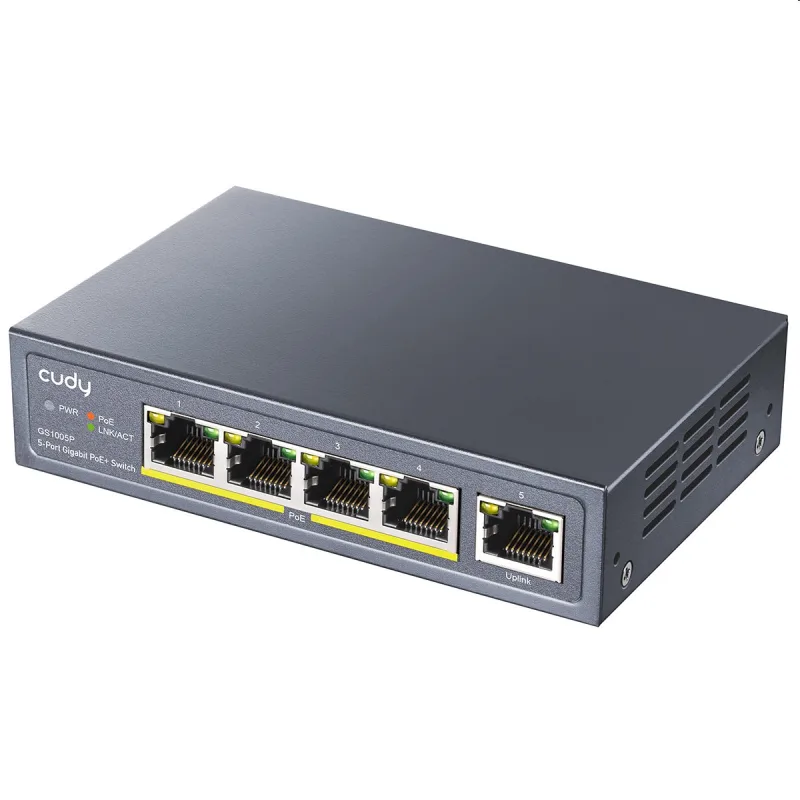 Cudy GS1005P - 5-Port Gigabit PoE+ Switch 60W
