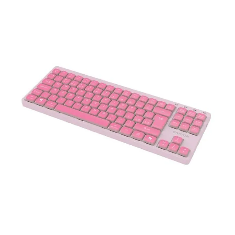 Canyon OnType 10, klávesnica, mechanická, USB, multimediálna, ružová CNS…