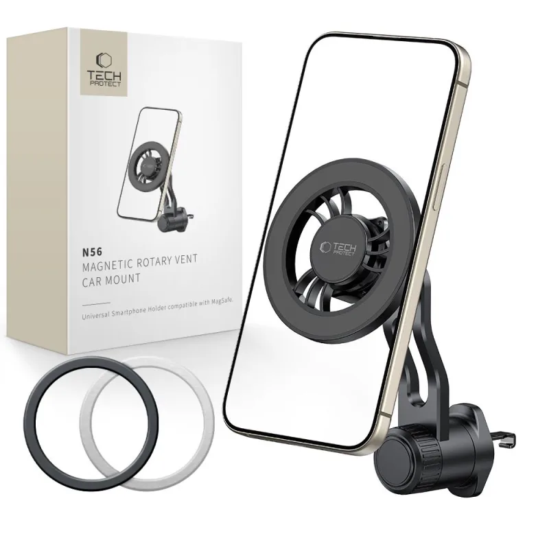 Držiak vzduchového ventilu do auta Tech-Protect N56 MagSafe – čierny