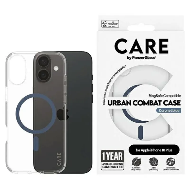 CARE by PanzerGlass Flagship Case iPhone 16 Plus 6,7" modro/modré MagSafe 1367