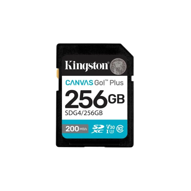 Kingston Canvas Go Plus/ SDXC/ 256 GB/ UHS-I U3 / Class 10 SDG4/256GB