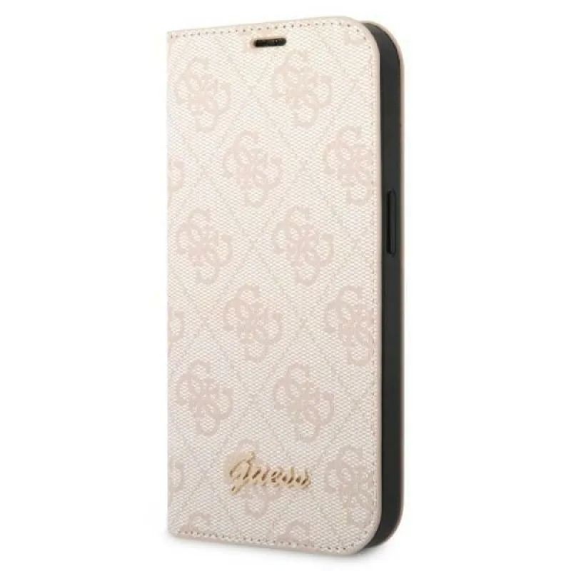 Guess GUBKP14LHG4SHP iPhone 14 Pro 6,1 "ružová/ružová kniha 4G Vintage Gold Logo