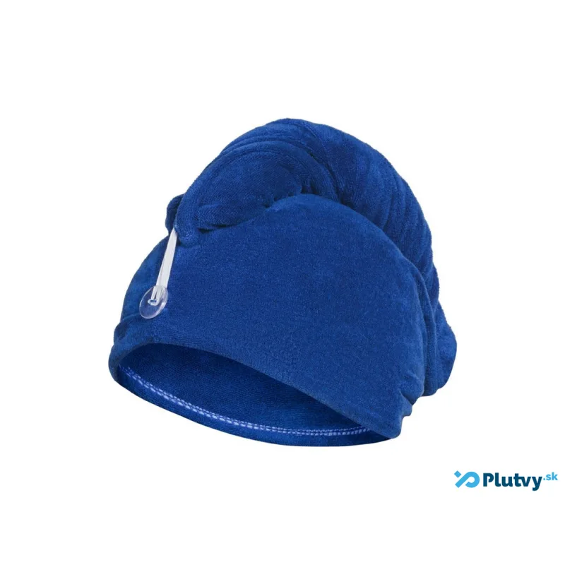 Turban na mokré vlasy a nočnú kúru na vlasy modrá