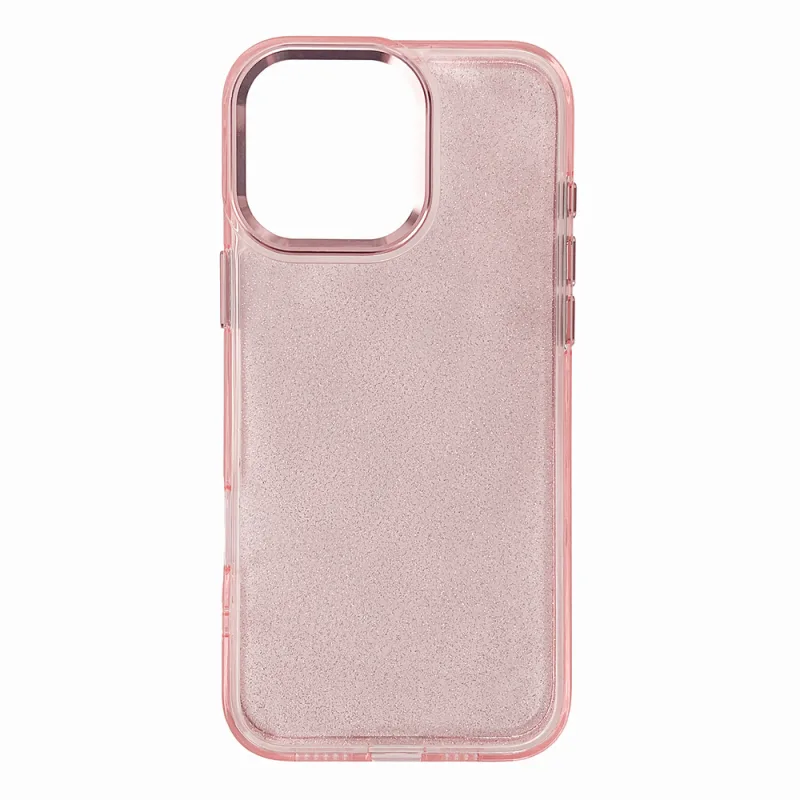 Glitter Case pre iPhone 16 Pro - ružový s trblietkami