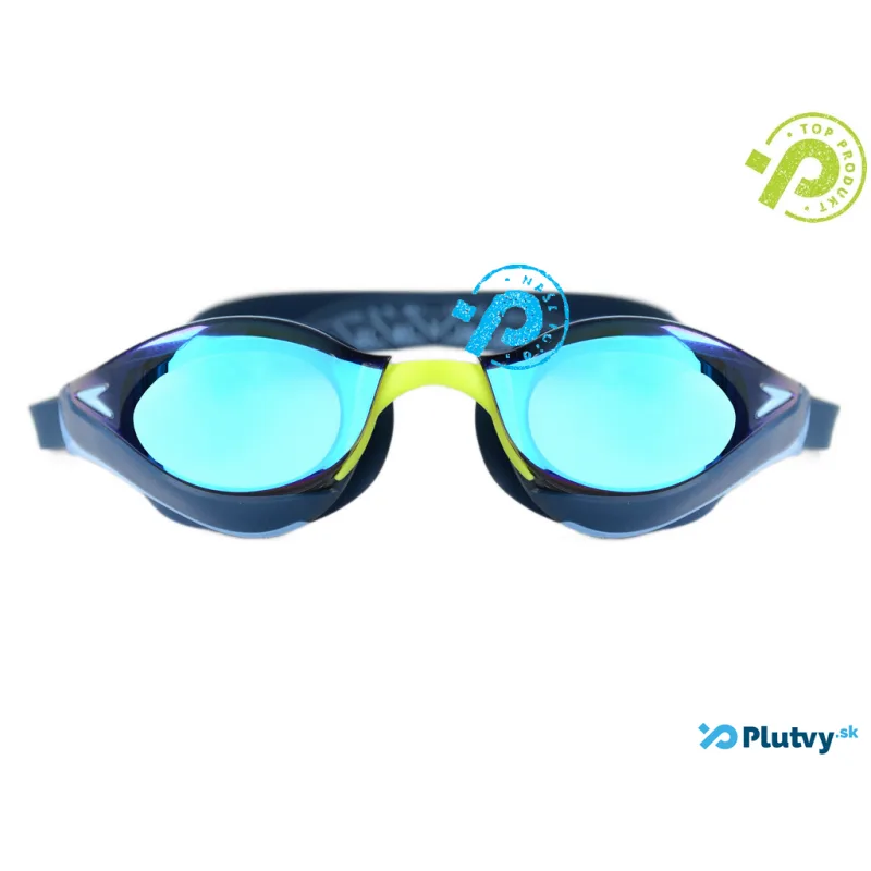 Plavecké okuliare Speedo Fastskin Pure Focus Mirror modro-žlté, zrkadlové