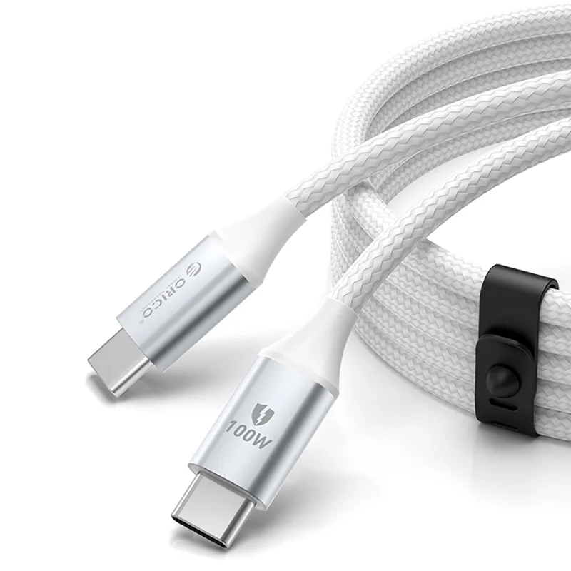 Orico CDX 100W 5A napájanie USB-C – USB-C 1m kábel – biely