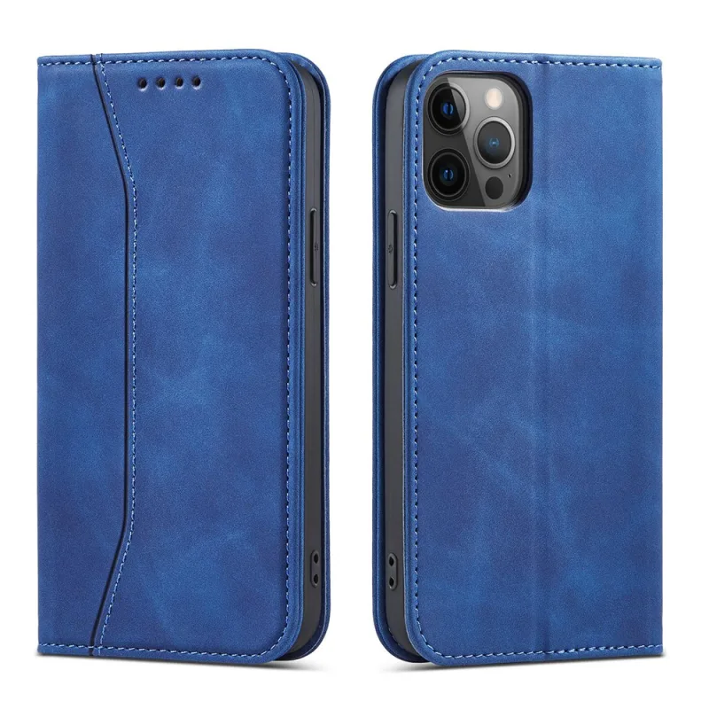 Magnet Fancy Case Case pre iPhone 12 Pro Max Pouch Card Wallet Card Stojan na karty modrý