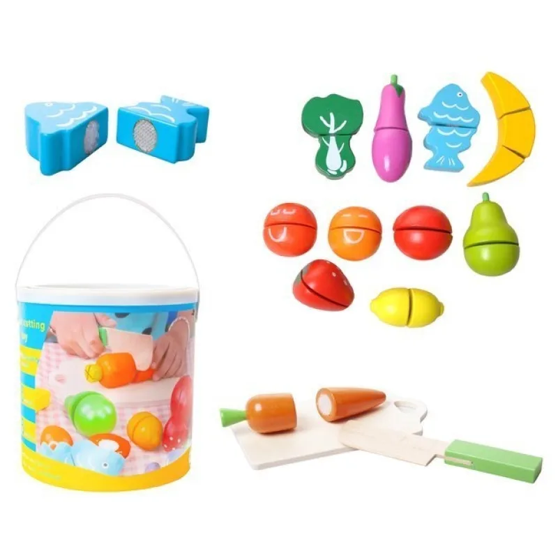 ISO 12535 drevená zelenina a ovocie 14 ks