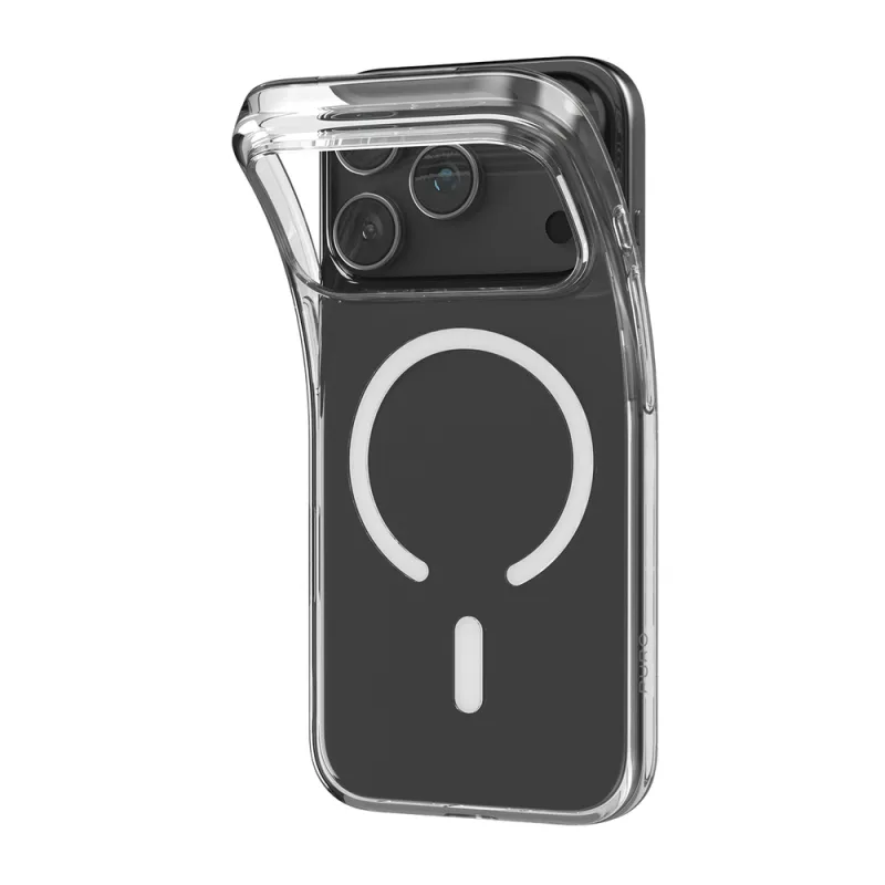 Ultra tenké puzdro TPU Puro 0.3 MAG kompatibilné s MagSafe pre iPhone 17 Pro – priehľadné
