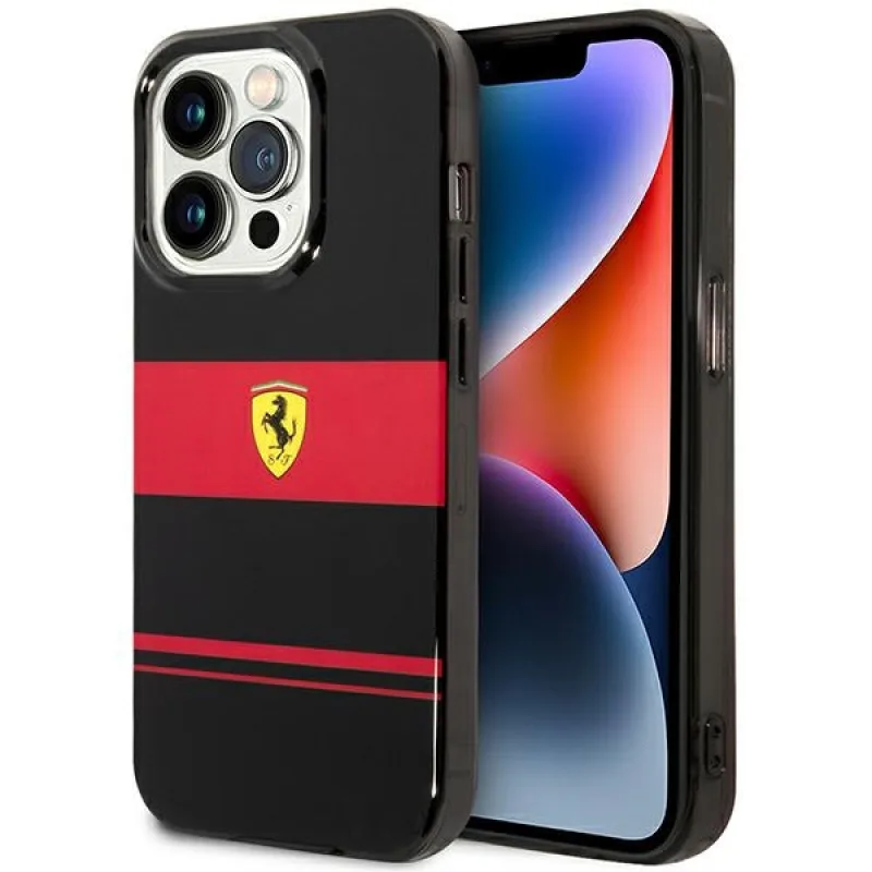 Ferrari FEHMP14XUCOK iPhone 14 Pro Max 6,7" čierno-čierne pevné puzdro IMD Combi Magsafe