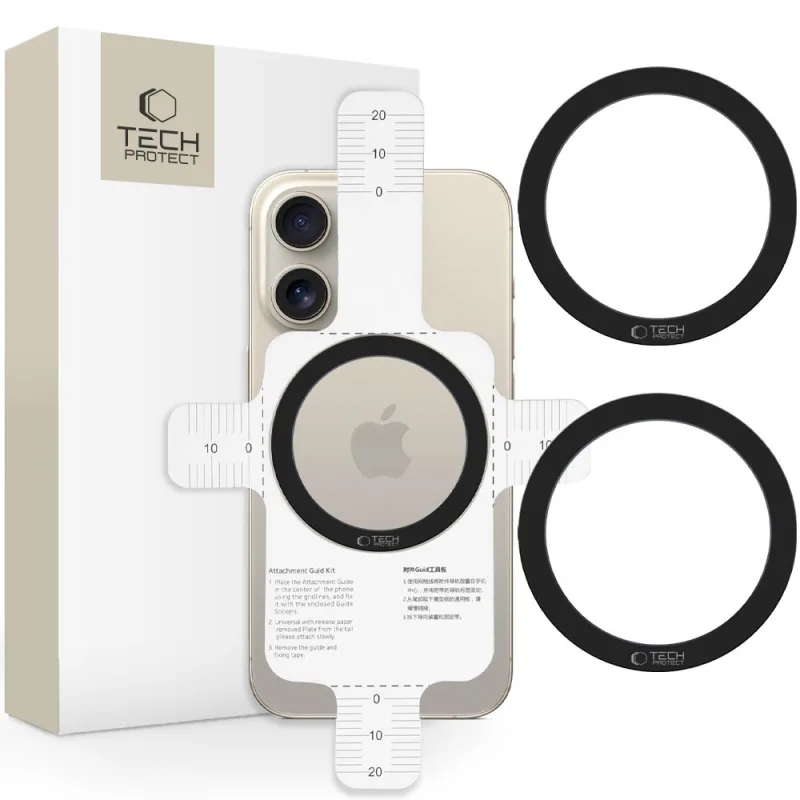 Prsteň Tech-Protect MMP-110 2v1 MagSafe - čierny / čierny