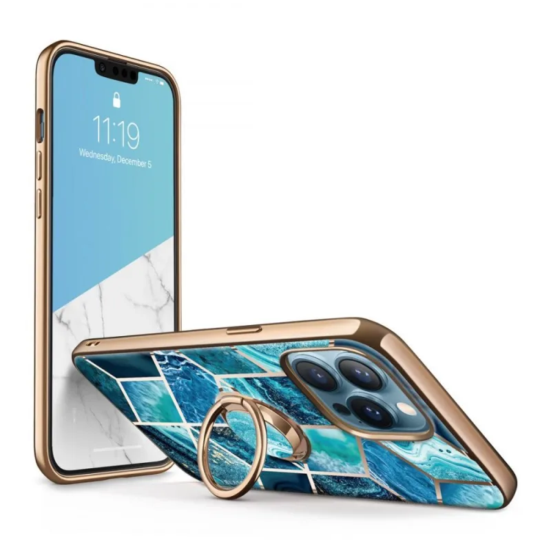 Puzdro Supcase IBLSN Cosmo Snap Case pre iPhone 13 Pro – modré