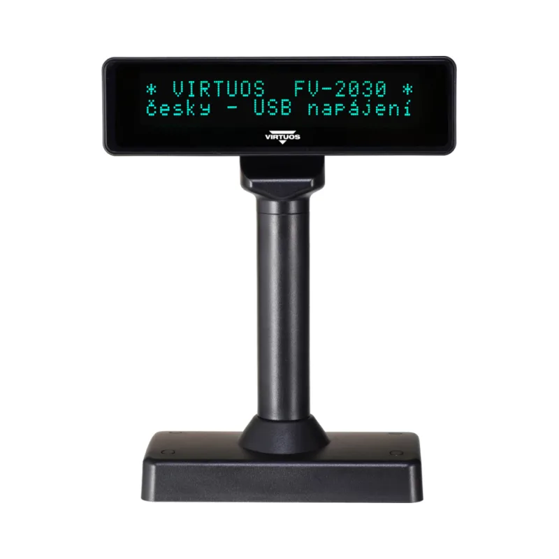 VFD zák.displej FV-2030B 2x20, 9mm, USB, čierny EJG1003