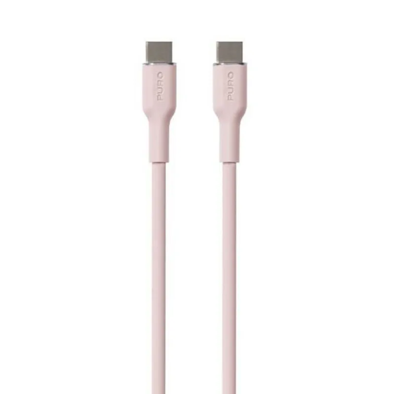 Puro kábel Soft Silicone Cable USB-C to USB-C 1.5m - Rose